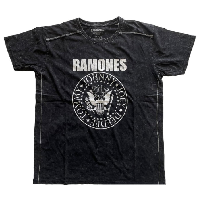RAMONES - Presidential Seal Black Label（ブランド） Snow Wash Tシャツ メンズ 【公式 オフィシャル】